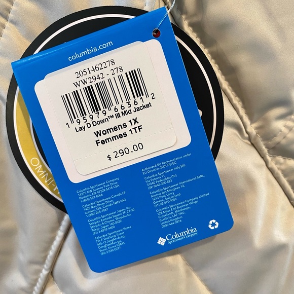 Columbia Down Jacket Plus Size Omni Heat Infinity Lay D lll Fur SnowBoard Ski 1X - Picture 11 of 13